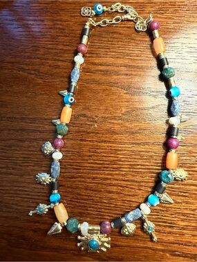 Brighton Multicolor Beaded Necklace - Turquoise, Orange, Purple